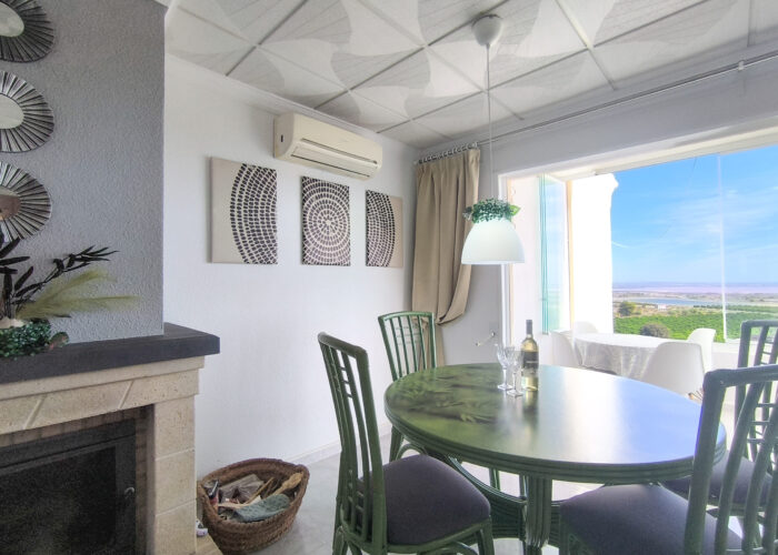 verglaster Balkon